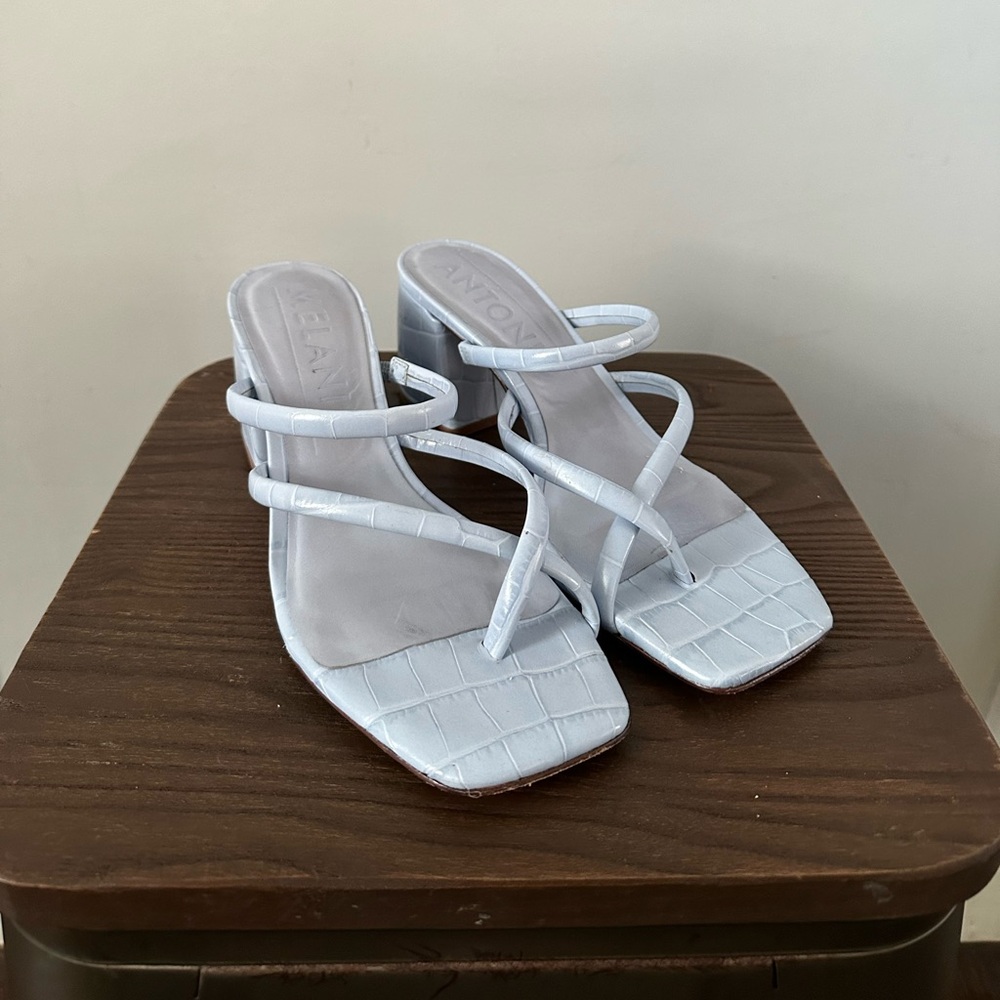 Blue Antonio Melani wedge heels